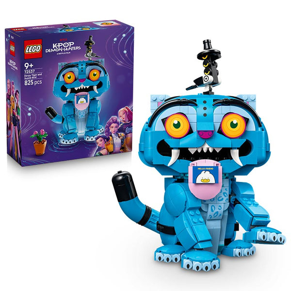 Lego K-Pop Demon Hunters Derpy Tiger And Sussie Bird 72537 Box and Product