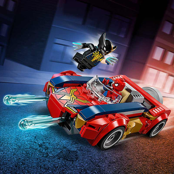 Lego Marvel Spider-Man Car Vs. Venomized Wolverine 76336 Action Battle with Shooters