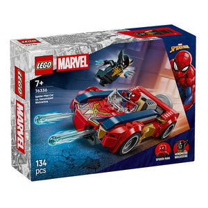 Lego Marvel Spider-Man Car Vs. Venomized Wolverine 76336 Box Front View