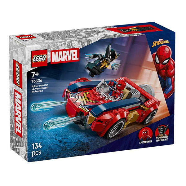 Lego Marvel Spider-Man Car Vs. Venomized Wolverine 76336 Box Front View