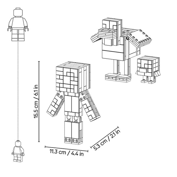 Lego Minecraft Chicken Jockey 21582 Product Dimensions