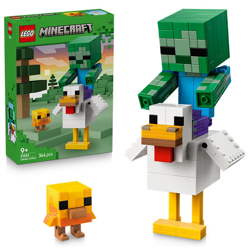Lego Minecraft Chicken Jockey 21582 Box and Product