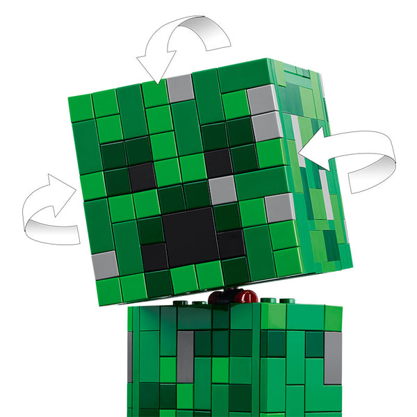 The LEGO® Minecraft® The Creeper™ (21276) Feature Adjustable Head