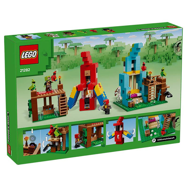 Lego Minecraft The Parrot Houses 21282 Box Rear View