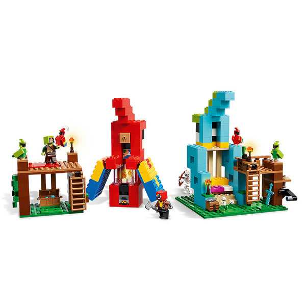 Lego Minecraft The Parrot Houses 21282 Product with Detachable Red Parrot