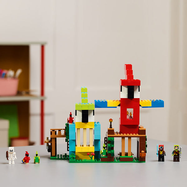 Lego Minecraft The Parrot Houses 21282 Lifestyle on Display