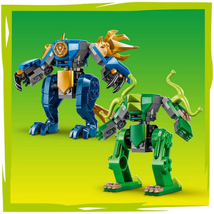 Lego Ninjago Jays Dragon Mech Fight 71853 Feature Jays Dragon Mech and Mutation Monster’s Battle Mech 