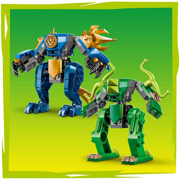 Lego Ninjago Jays Dragon Mech Fight 71853 Feature Jays Dragon Mech and Mutation Monster’s Battle Mech 