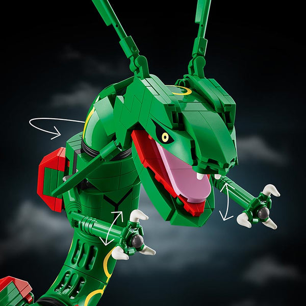 Lego Pokemon Rayquaza 72168 Feature Posable Head, Body, Tail and Arms