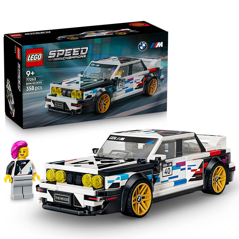 Lego Speed Champions Bmw M3 E30 77263 Box and Product