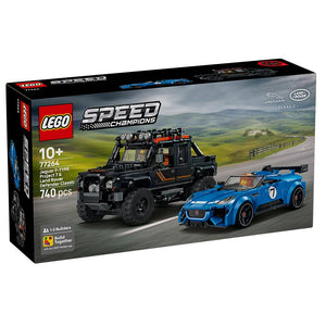 Lego Speed Champions Jaguar Project 7 And Land Rover Defender 77264 Box Front View