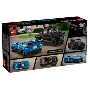Lego Speed Champions Jaguar Project 7 And Land Rover Defender 77264 Box Rear View