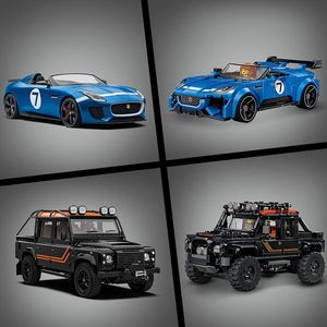 Lego Speed Champions Jaguar Project 7 And Land Rover Defender 77264 Features Front View