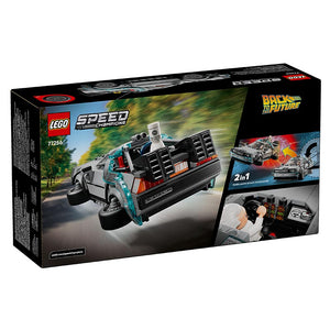 Lego Speed Champions Time Machine from Back to the Future 77256 Box Rear View
