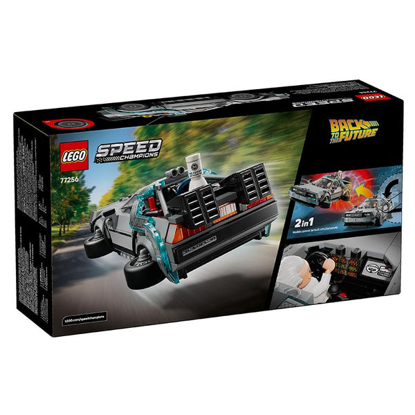 Lego Speed Champions Time Machine from Back to the Future 77256 Box Rear View