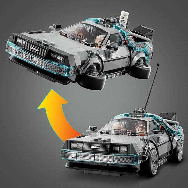Lego Speed Champions Time Machine from Back to the Future 77256 Feature Time Travelling Car and Flying Car