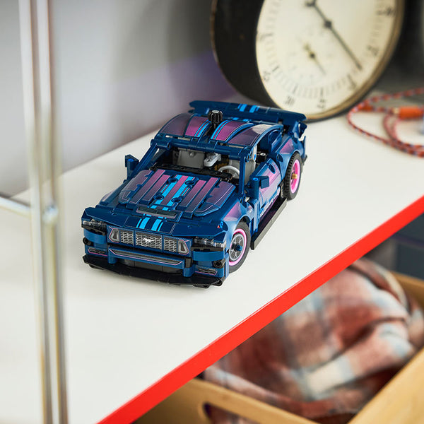 Lego Technic Custom Garage Ford Mustang Gt Car 42236 Lifestyle on Display