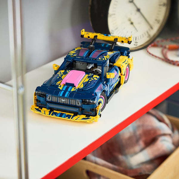 Lego Technic Custom Garage Ford Mustang Gt Car 42236 Lifestyle on Display Customised Version