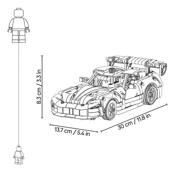 Lego Technic Dodge Viper Gts R Sports Car 42234 Product Dimensions