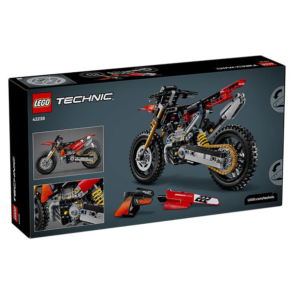 Lego Technic Ducati Desmo450 Mx Factory Motorcycle 42238 Box Rear View