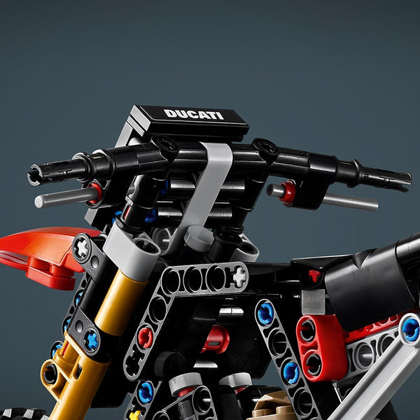 Lego Technic Ducati Desmo450 Mx Factory Motorcycle 42238 Feature Handle Bars