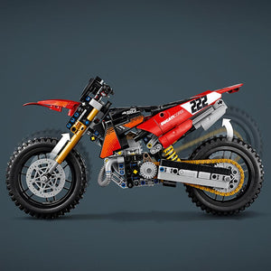 Lego Technic Ducati Desmo450 Mx Factory Motorcycle 42238 Geature Suspension