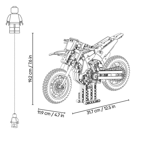Lego Technic Ducati Desmo450 Mx Factory Motorcycle 42238 Product Dimensions