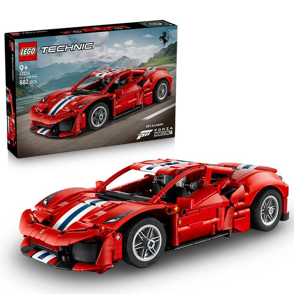 Lego Technic Ferrari 488 Pista Car 42235 Box and Product