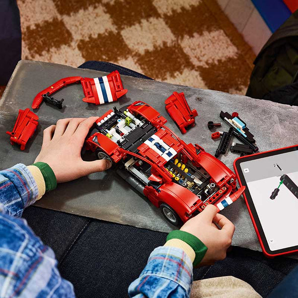 Lego Technic Ferrari 488 Pista Car 42235 Lifestyle of Build