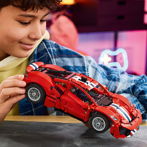 Lego Technic Ferrari 488 Pista Car 42235 Lifestyle with Boy