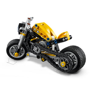 Lego Technic Yellow Motorbike 42225 Product Rear View