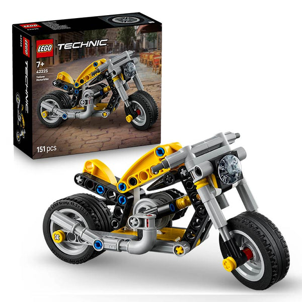 Lego Technic Yellow Motorbike 42225 Product and Box