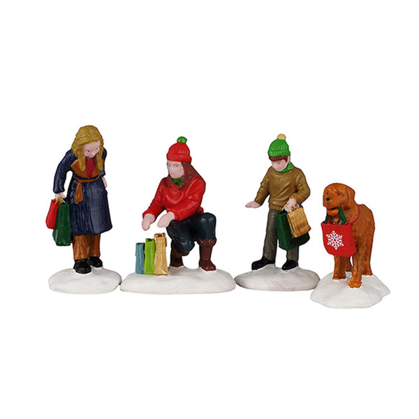 Lemax Festive Holiday Shoppers (Set of 4)
