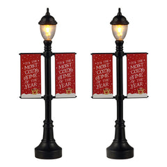 Lemax Lamp Post Banners (Set of 2)