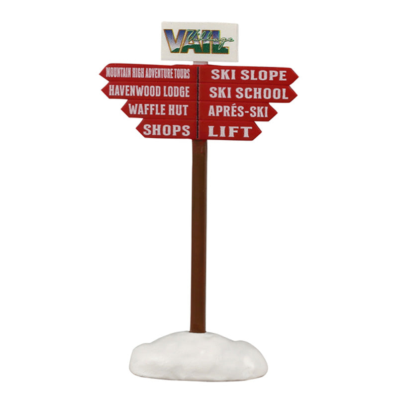 Lemax Ski Slope Sign
