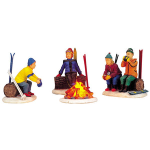 Lemax Skiers’ Camp Fire (Set of 4)