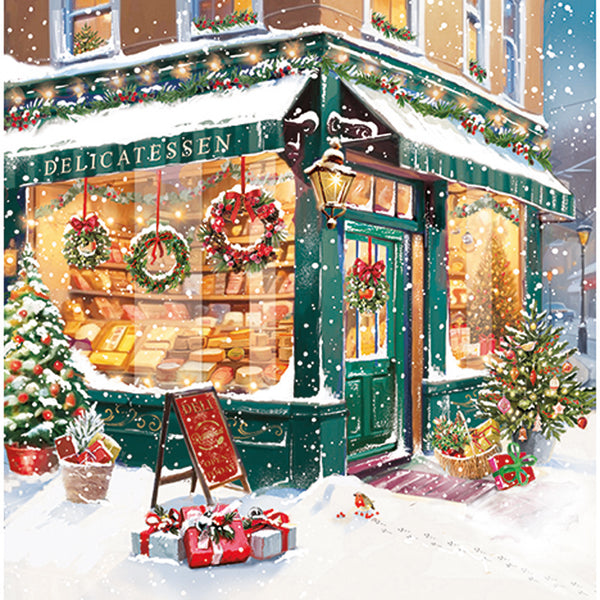 Ling Design Large Deluxe Cards - Christmas Shopping (Pack of 12)