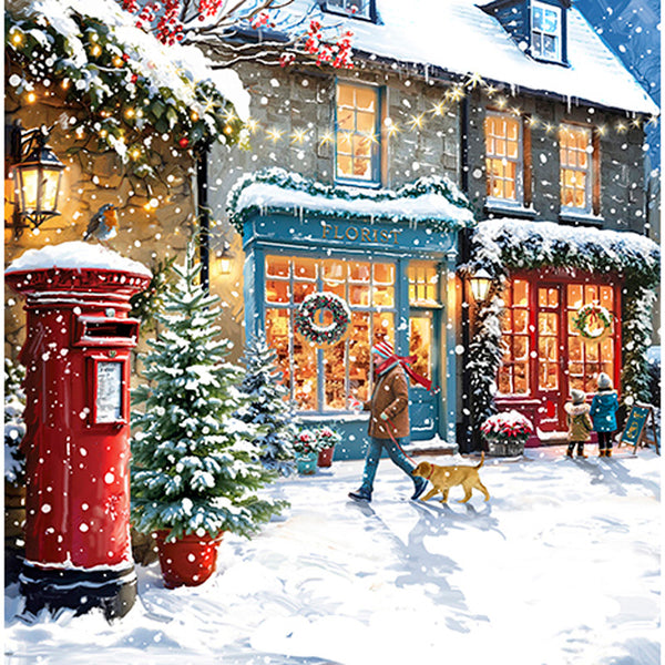 Ling Design Large Deluxe Cards - Christmas Shopping (Pack of 12)