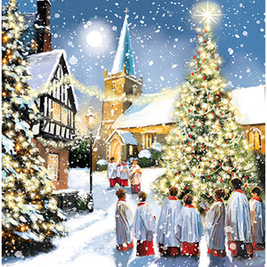 Ling Design Large Deluxe Cards - Festive Church Visit (Pack of 12)