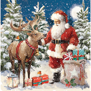 Ling Design Large Deluxe Cards - Santa Claus (Pack of 12)