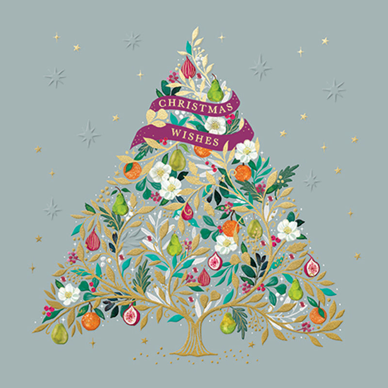 Ling Design Luxury Christmas Cards - Ornate Tree (Pack of 5)
