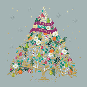 Ling Design Luxury Christmas Cards - Ornate Tree (Pack of 5)