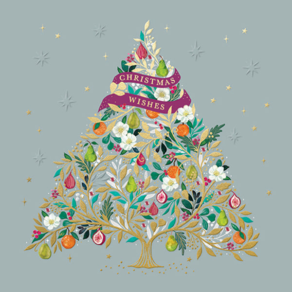 Ling Design Luxury Christmas Cards - Ornate Tree (Pack of 5)