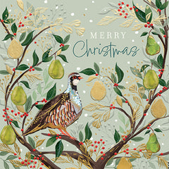 Ling Design Luxury Christmas Cards - Partridge In A Pear Tree (Pack of 5)