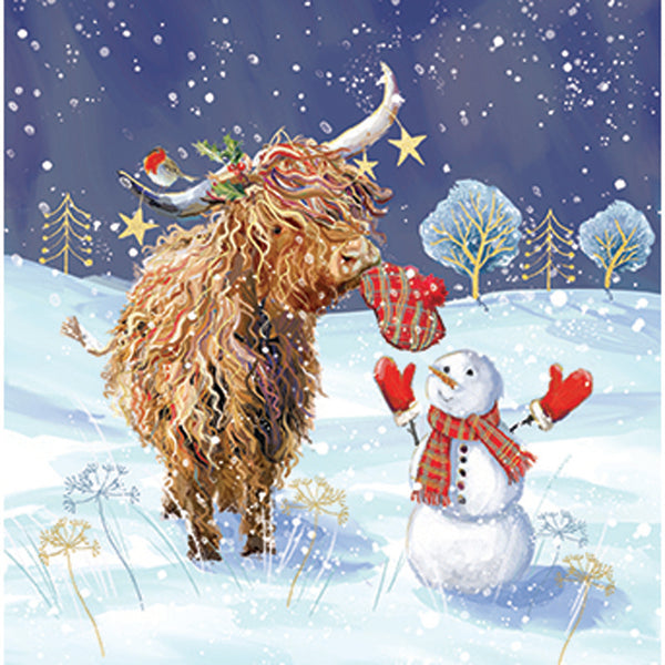 Ling Design Small Premium Cards - Highland Friends (Pack of 10)