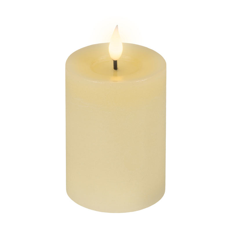 Lumineo Realistic LED Candle with Wax Pit