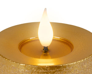 Lumineo Realistic LED Candle with Wax Pit