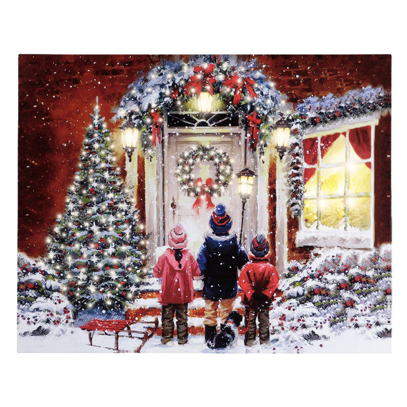 Lumineo LED Festive Front Door Canvas
