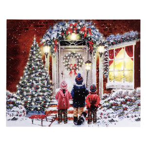 Lumineo LED Festive Front Door Canvas