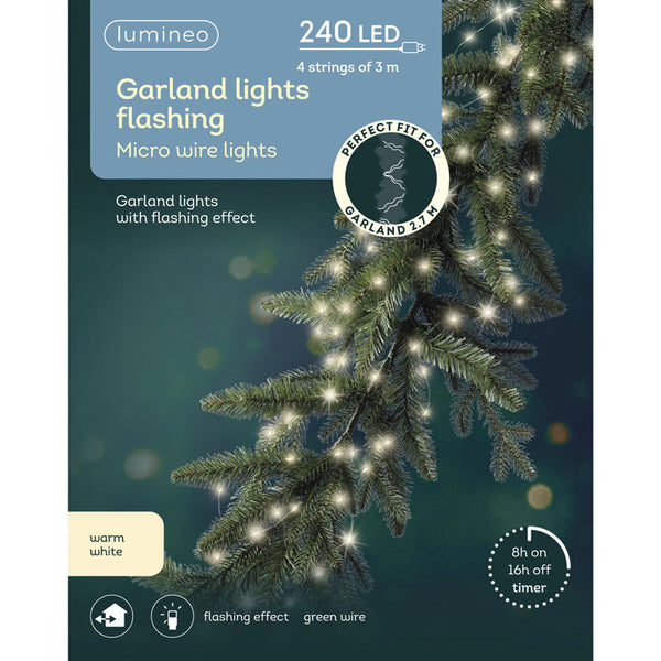 Lumineo Flashing Garland Micro Wire Lights